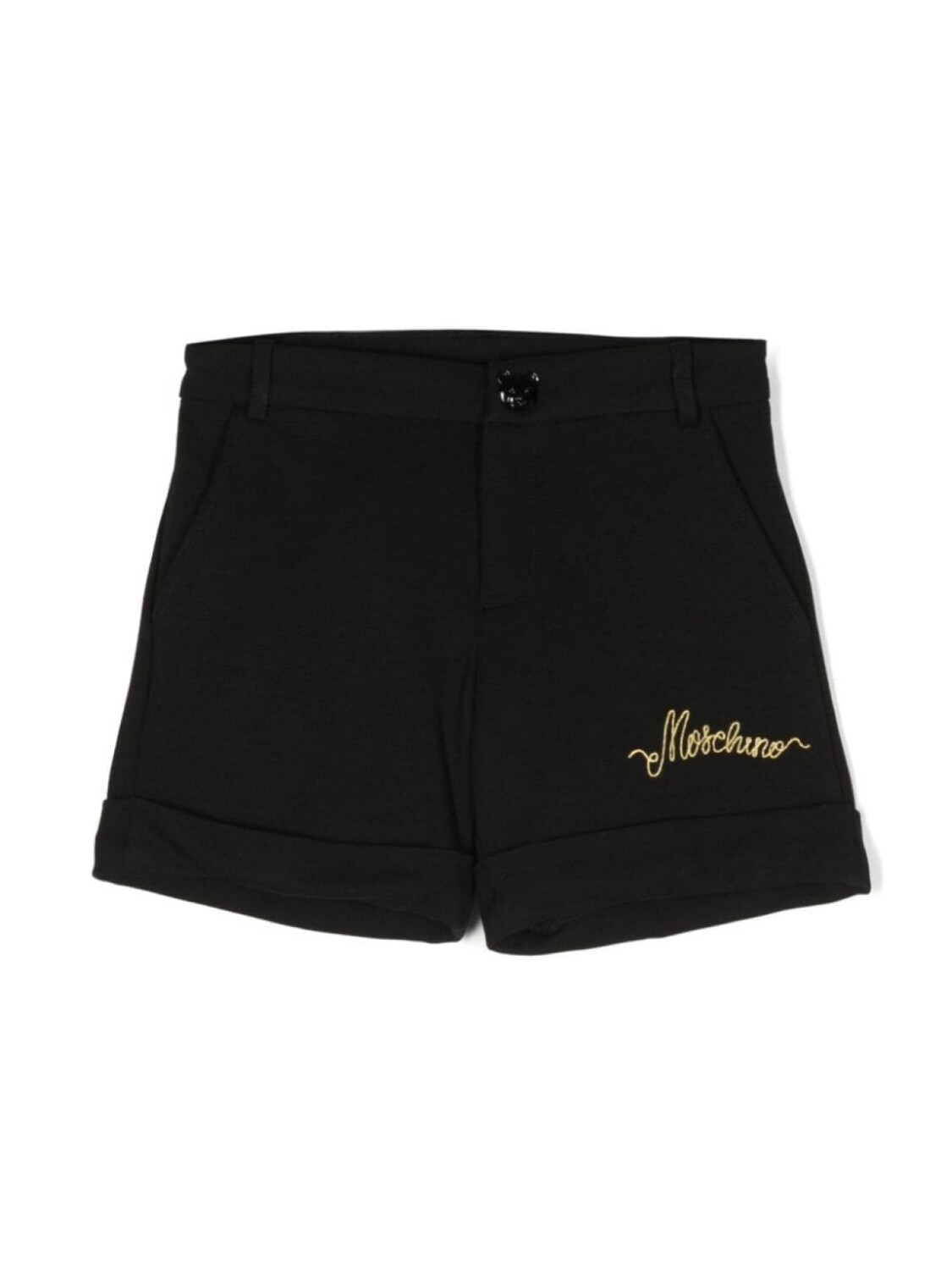 

Moschino Kids шорты с вышитым логотипом, черный