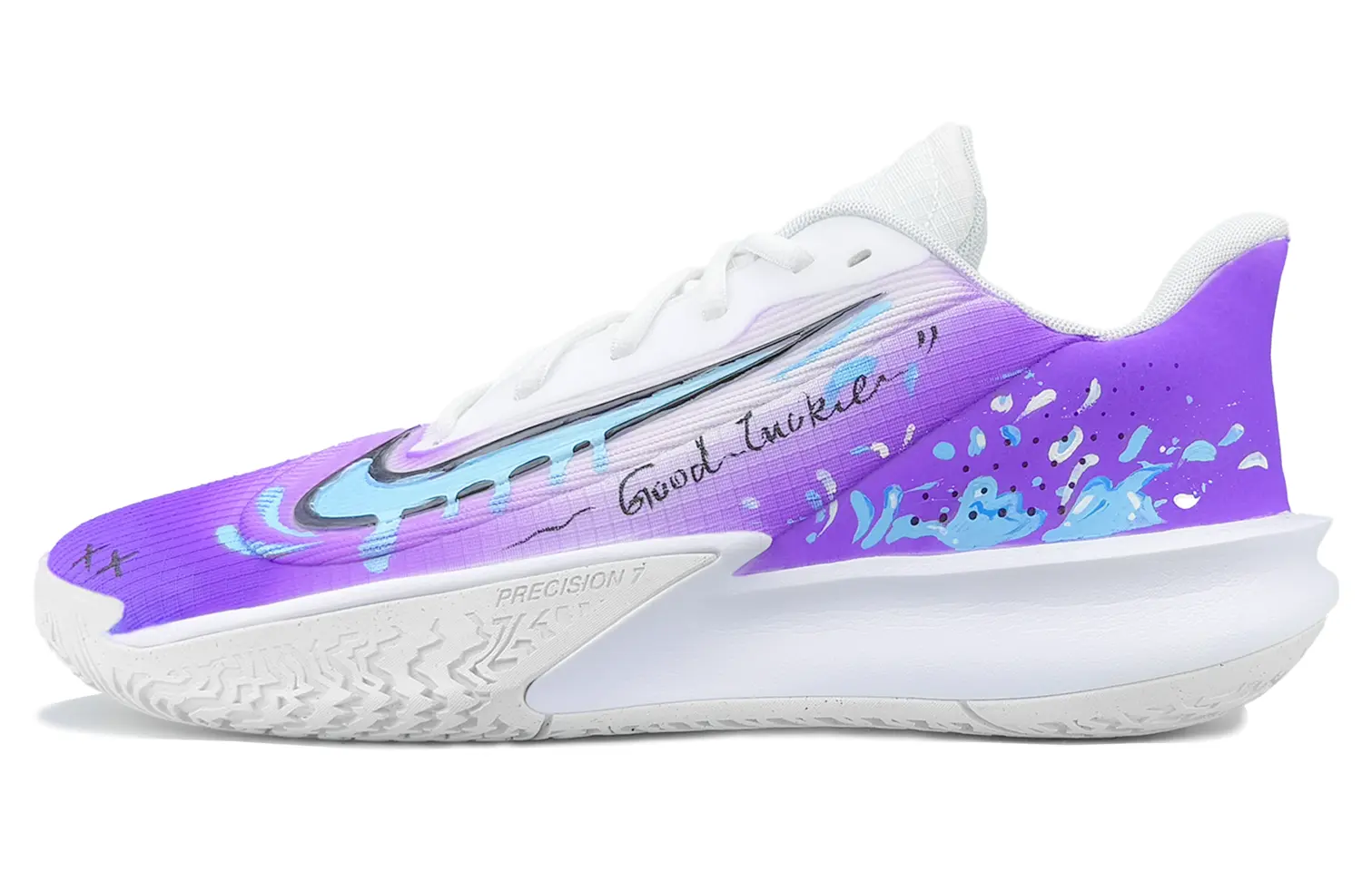 

Nike Баскетбольные кроссовки Precision 7 с низким верхом, устойчивые к истиранию, мужские, фиолетовые