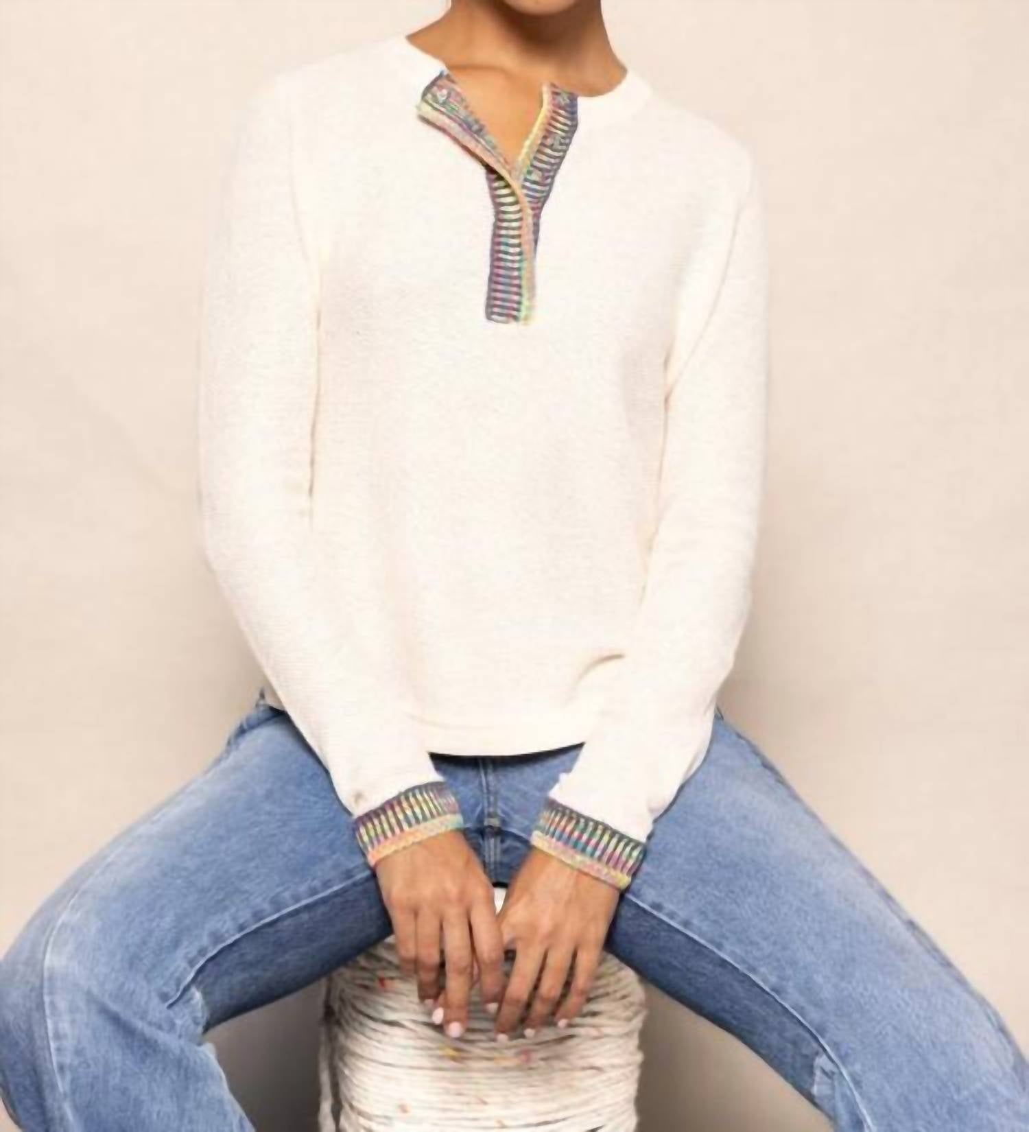 

Двойная толстовка Henley из овчины LISA TODD, цвет sheepskin