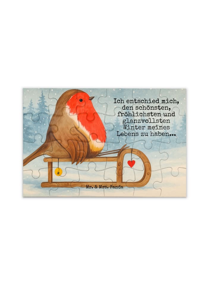 

Mr. & Mrs. Panda Головоломка «Сани Робина» с надписью, выполненной белым цветом