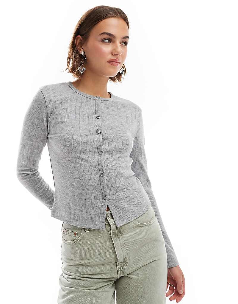 

Серый кардиган пуантелле ASOS DESIGN