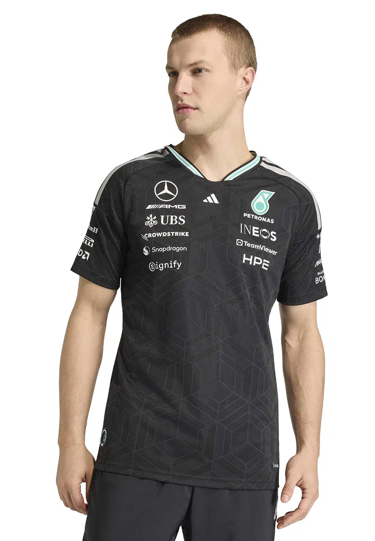 Футболка с коротким рукавом, Formula 1, Mercedes-AMG Petronas Adidas, черный
