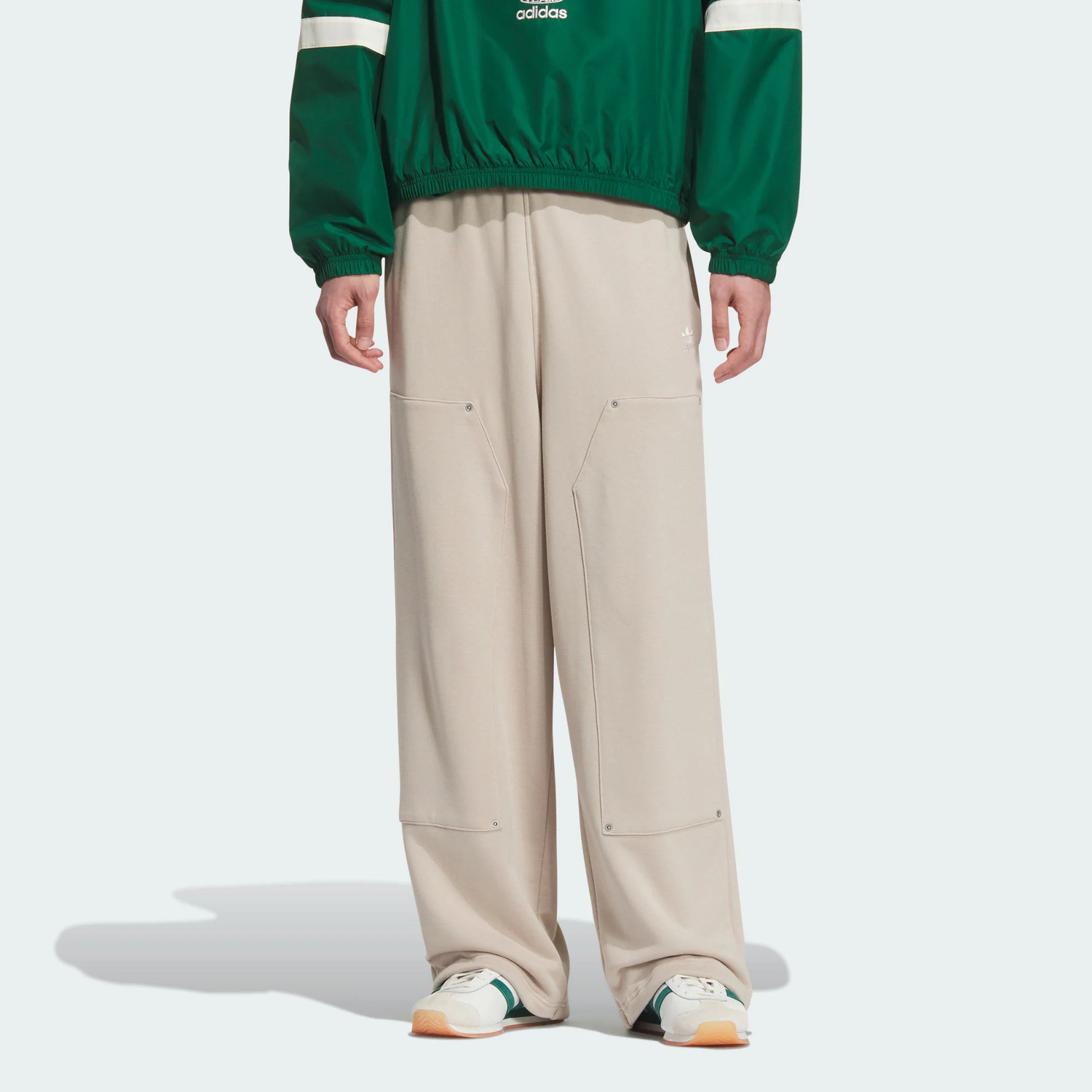 Спортивные штаны team doubleknee joggers мужские Adidas Originals, хаки — фото 3