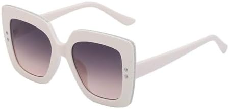 

Модные квадратные солнцезащитные очки для женщин 2026 года, стильные очки «кошачий глаз», винтажные женские очки в крупной оправе с леопардовым принтом MTZJH, C3 White Gray Brown