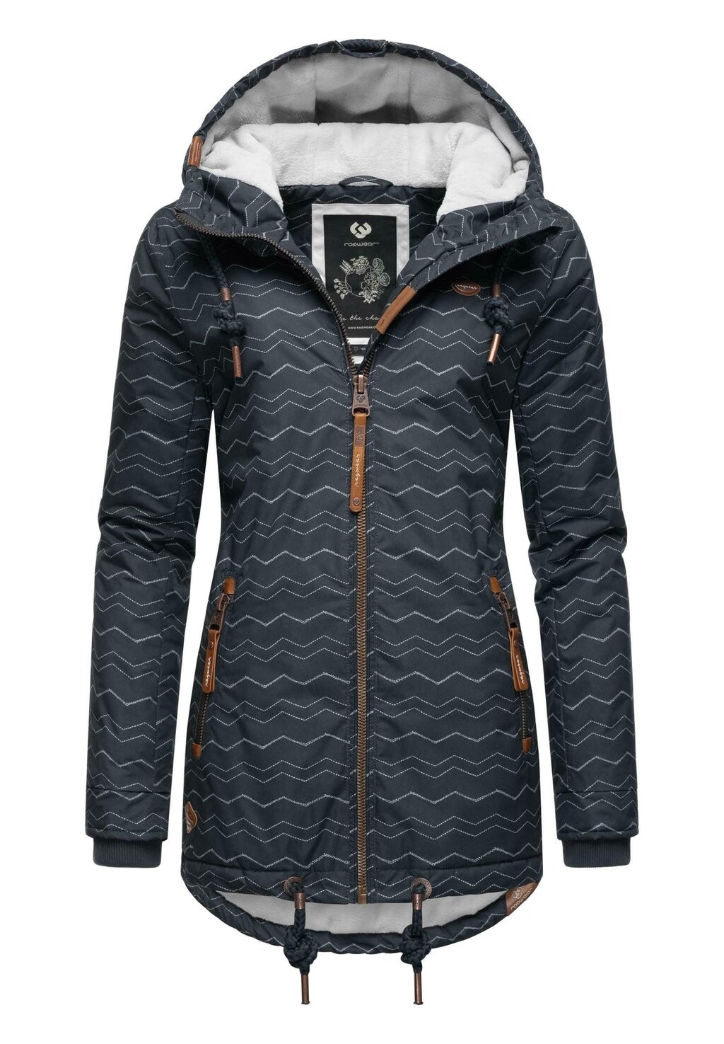 

Зимнее платье Ragwear ЗУЗКА, цвет navy zig zag