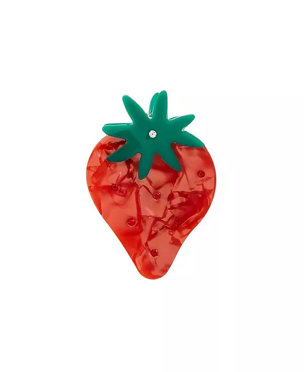 

Заколка-Краб для волос в виде клубники от Адины Эден By Adina Eden, red
