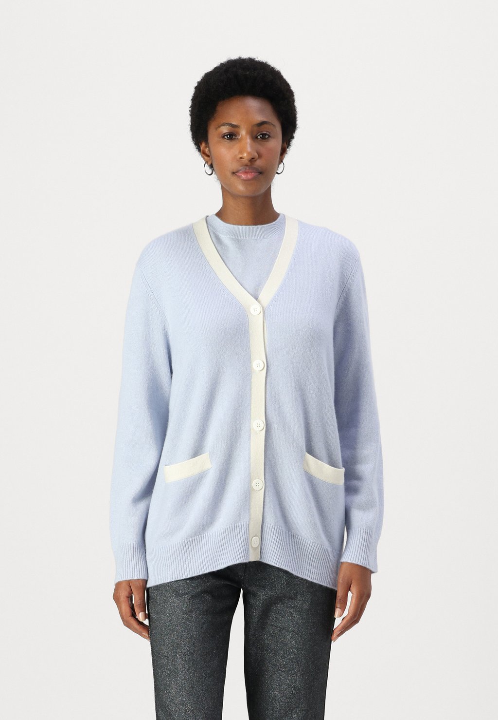 

Кардиган V NECK pure cashmere, светло-голубой