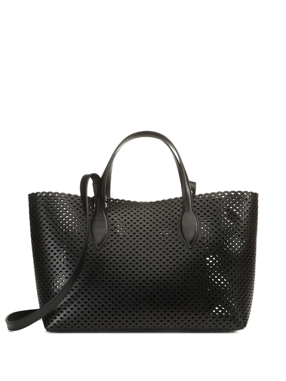 

Сумка-тоут Mermaid размера мини с перфорацией Sergio Rossi, черный