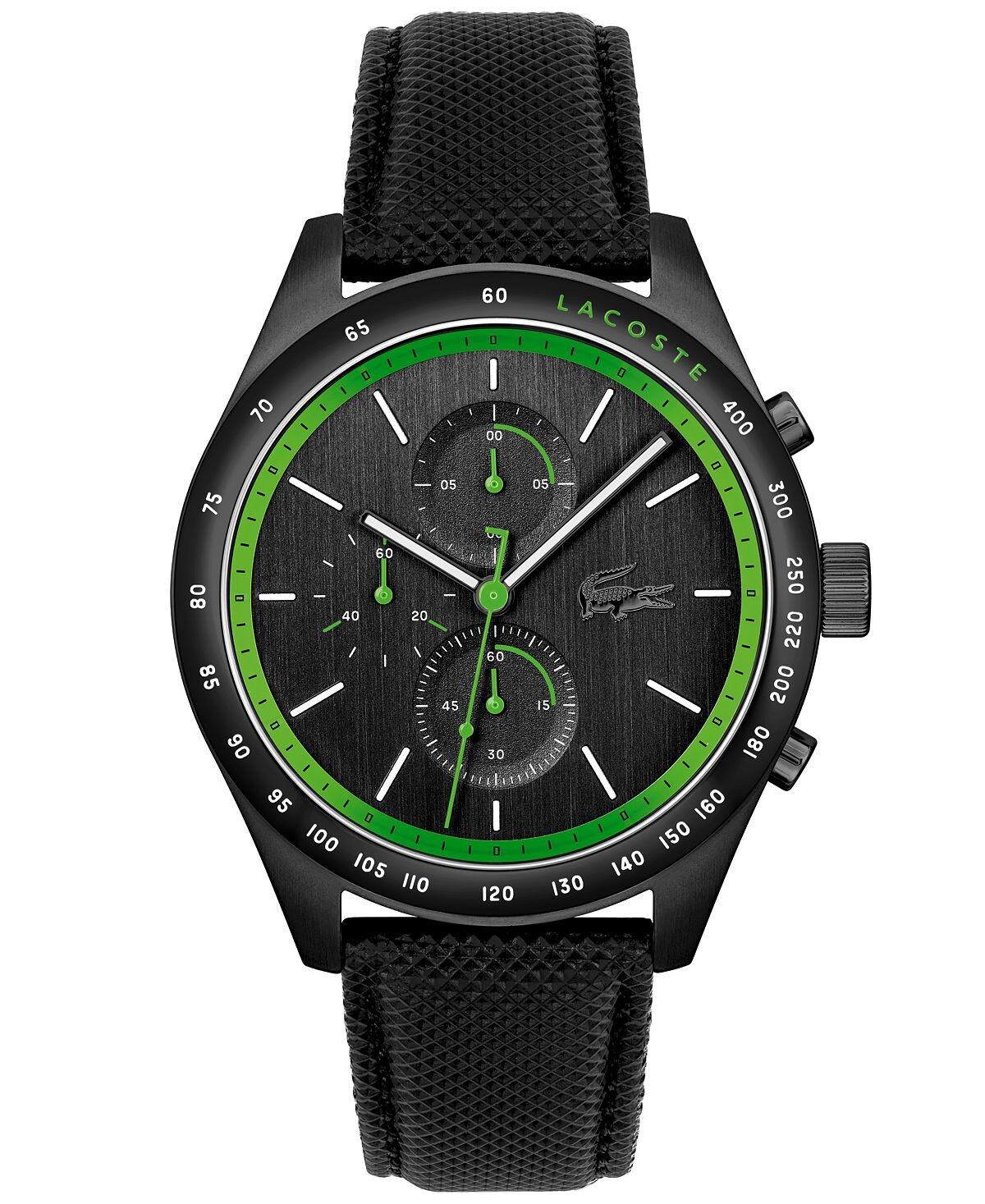 

Мужские часы Apext с черным кожаным ремешком, 44 мм Lacoste