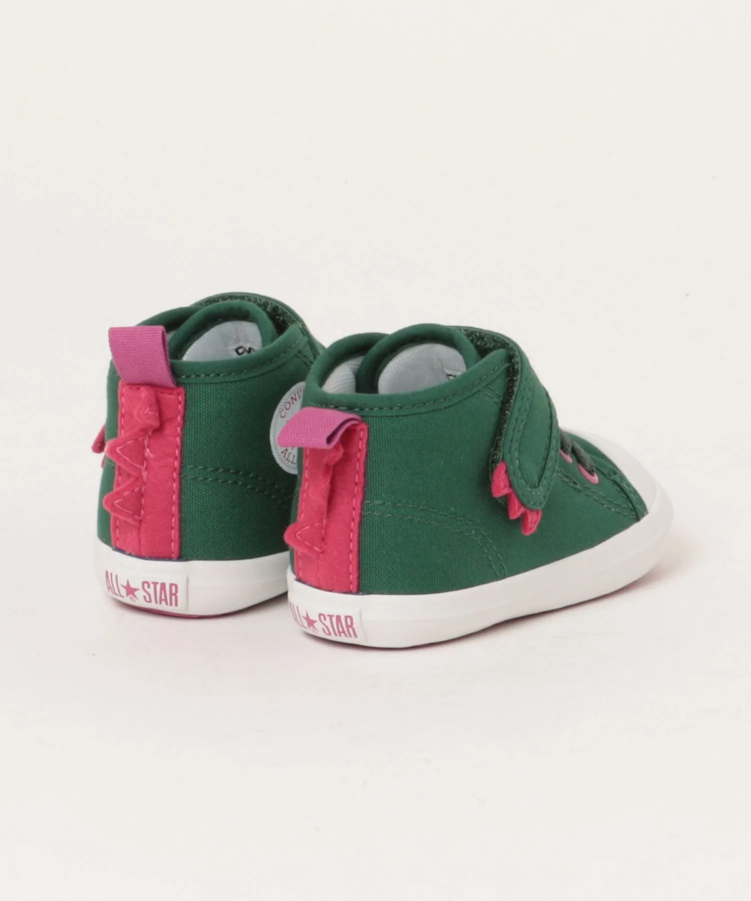 Детские кроссовки с липучками и динозавром Converse BABY ALL STAR N DINOSAUR V-1 фиолетовые — фото 2