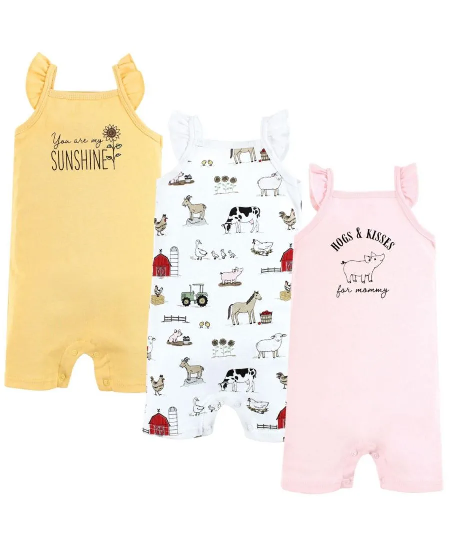 Хлопковые комбинезоны Hudson Baby, Hogs And Kisses