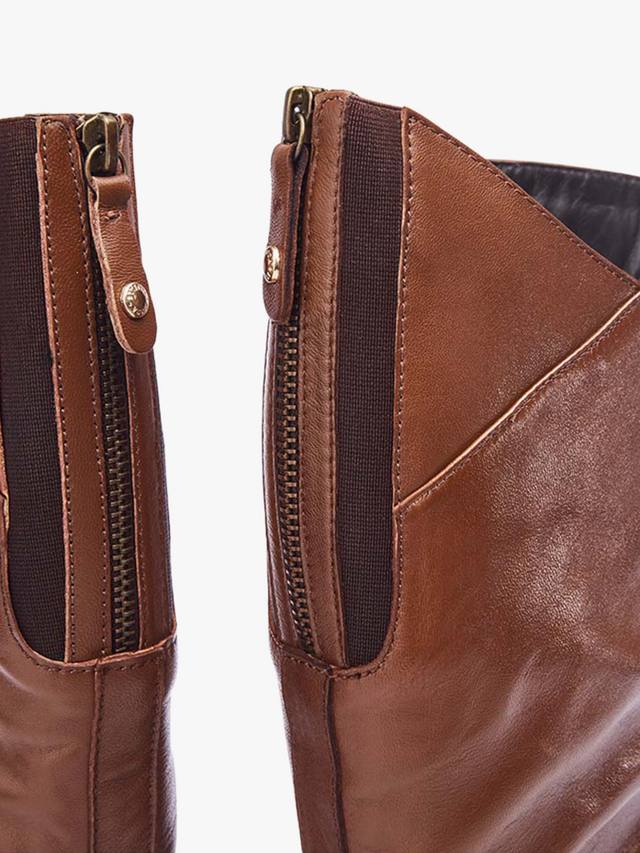 Сапоги выше колена из натуральной кожи на подошве Moda in Pelle, желто-коричневый — фото 4