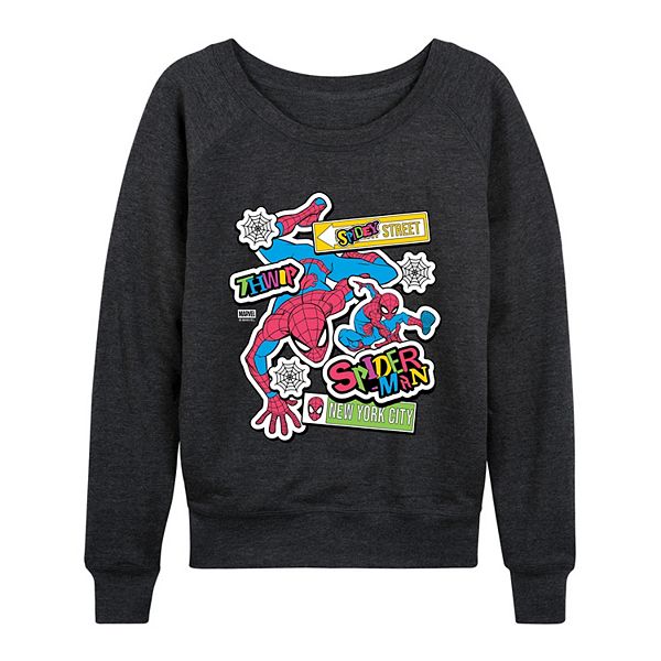 

Женская футболка с длинным рукавом spider-man french terry Marvel, Heather Charcoal, Черный, Женская футболка с длинным рукавом spider-man french terry Marvel, Heather Charcoal