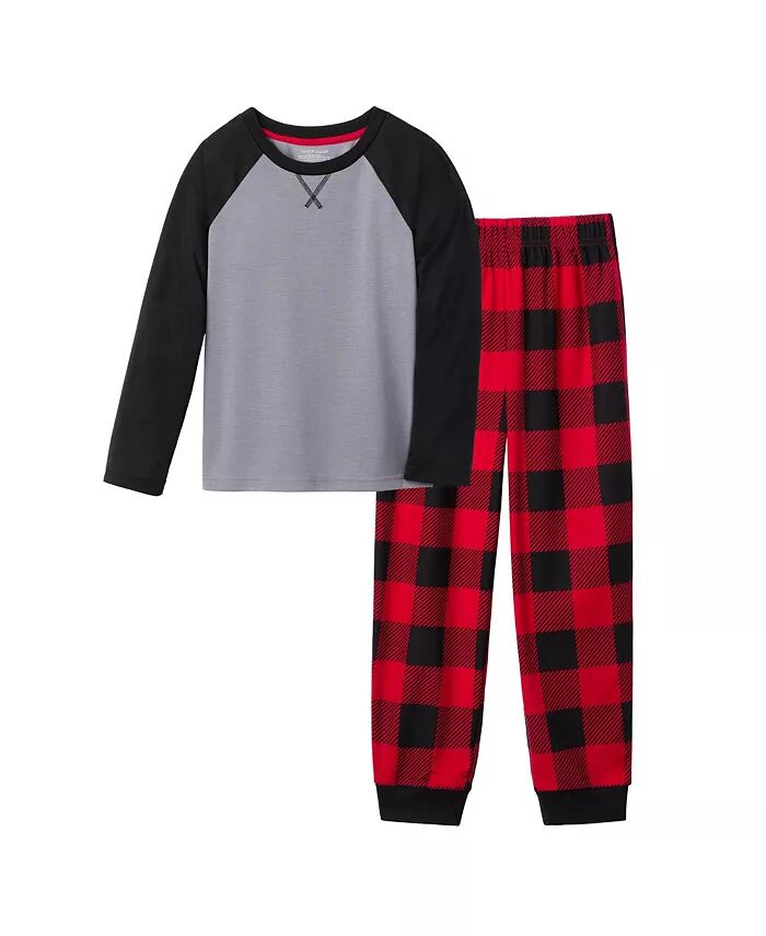 

Пижамный комплект Jogger из флиса в клетку для мальчиков Cuddl Duds