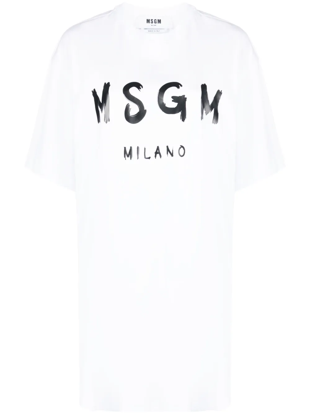 

Платье-футболка с логотипом MSGM, белый