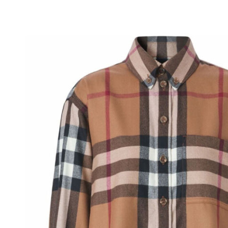Рубашка женская Burberry, коричневый — фото 3