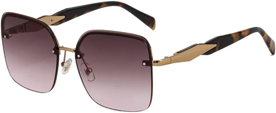 

Большие солнцезащитные очки без оправы для женщин и мужчин, винтажные солнцезащитные очки в крупной оправе, металлические очки UV400, m889 Generic, M-892