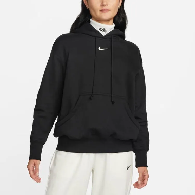 Худи из хлопка с вышитым логотипом Nike, черный — фото 3