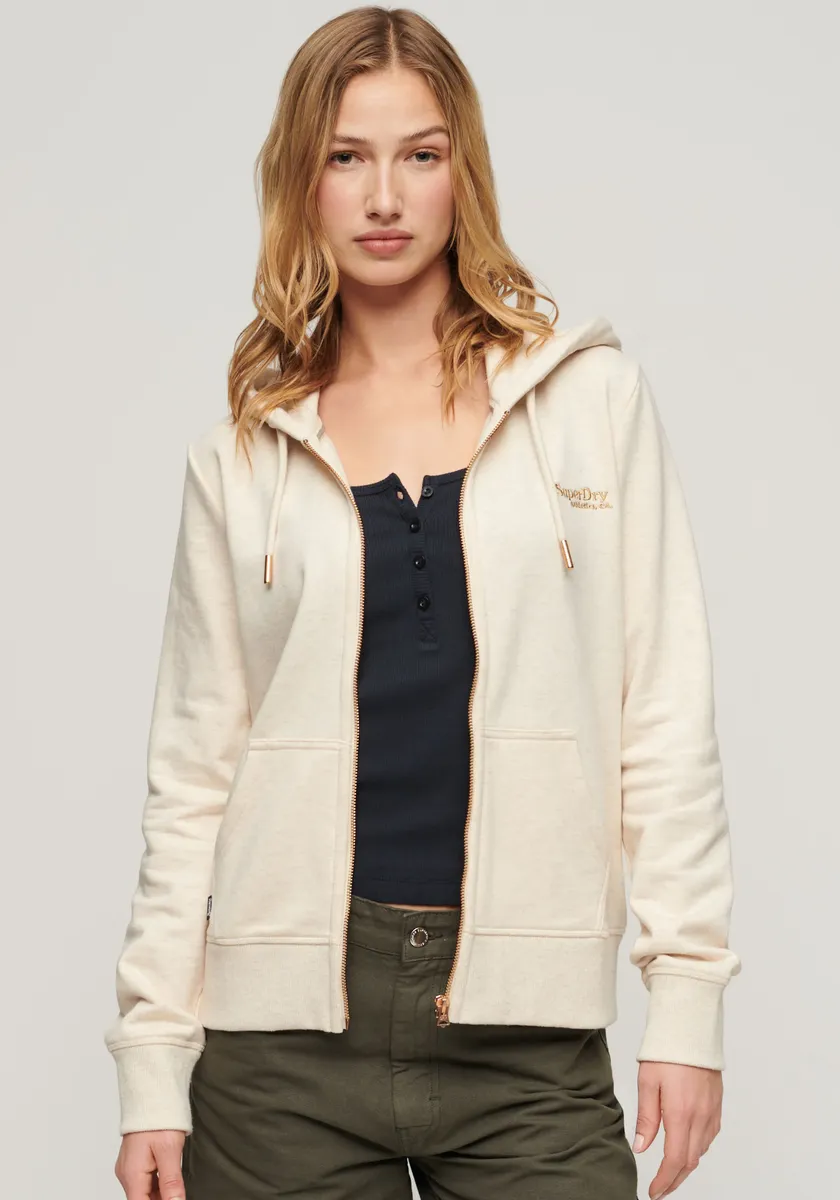 

Толстовка с капюшоном Superdry "SU-ESSENTIAL LOGO ZIPHOOD UB", цвет Light Oat Marl