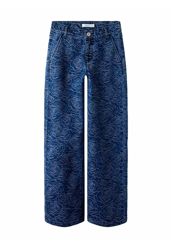 Джинсы свободного кроя с широкими штанинами Name It, Dark Blue Denim — фото 3