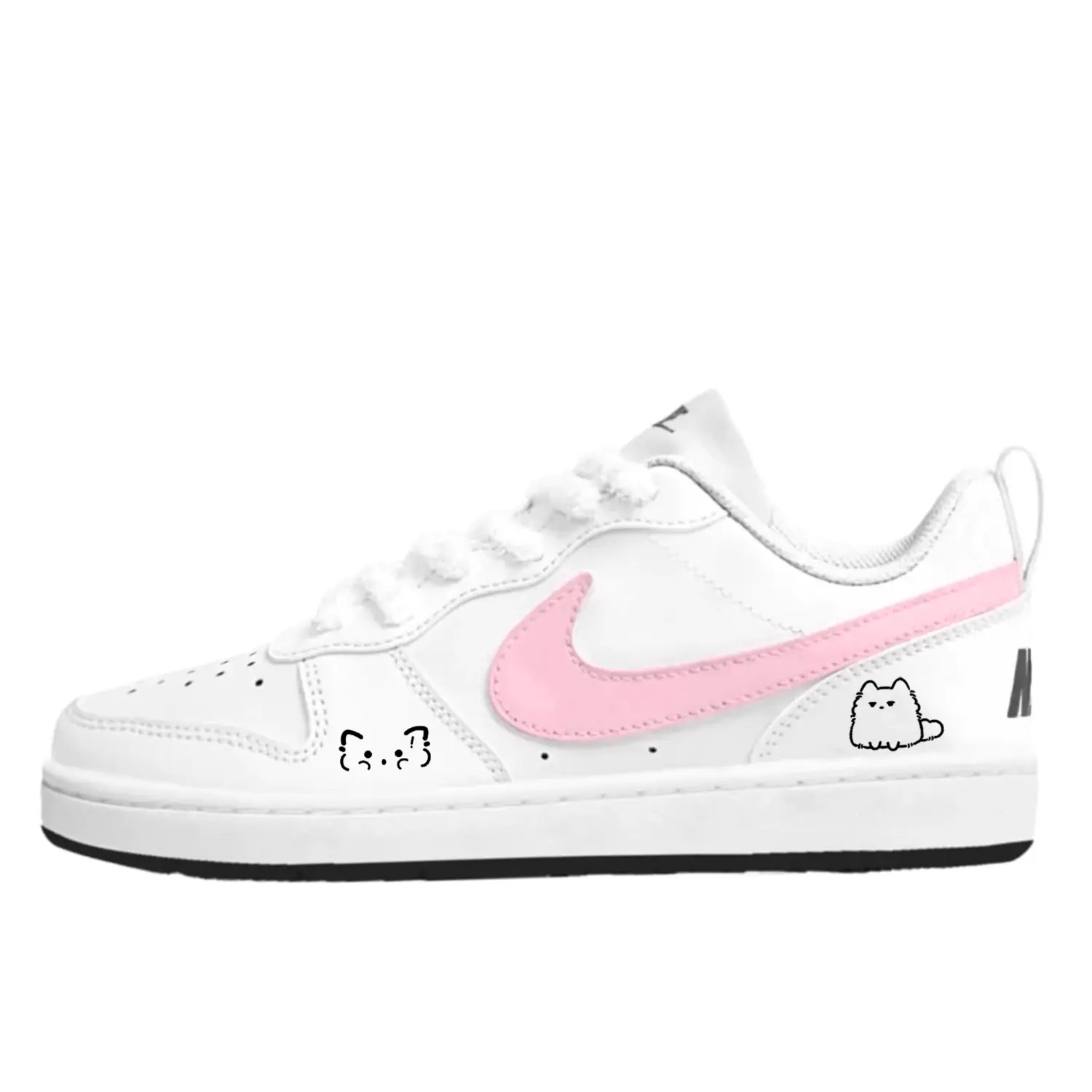 

Nike Court Borough нескользящие легкие амортизирующие низкие кроссовки для скейтбординга pink детские