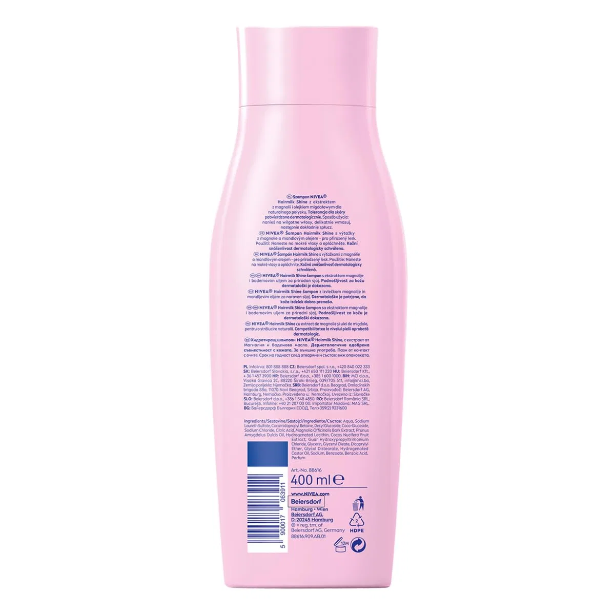 Шампунь «Milky Shine Trigger Hairmilk Natural Shine» от NIVEA, 400 мл Nivea, Pink — фото 2