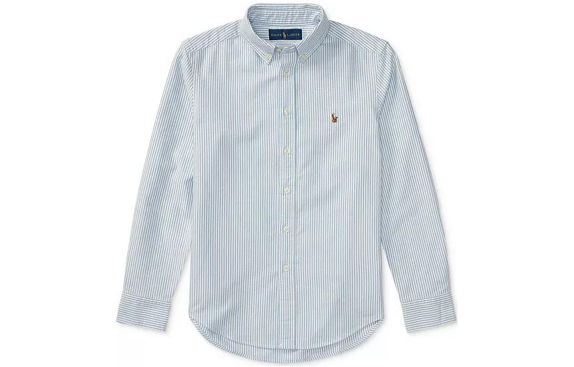 Рубашка SS23 для детей Polo Ralph Lauren, светло-голубой — фото 3