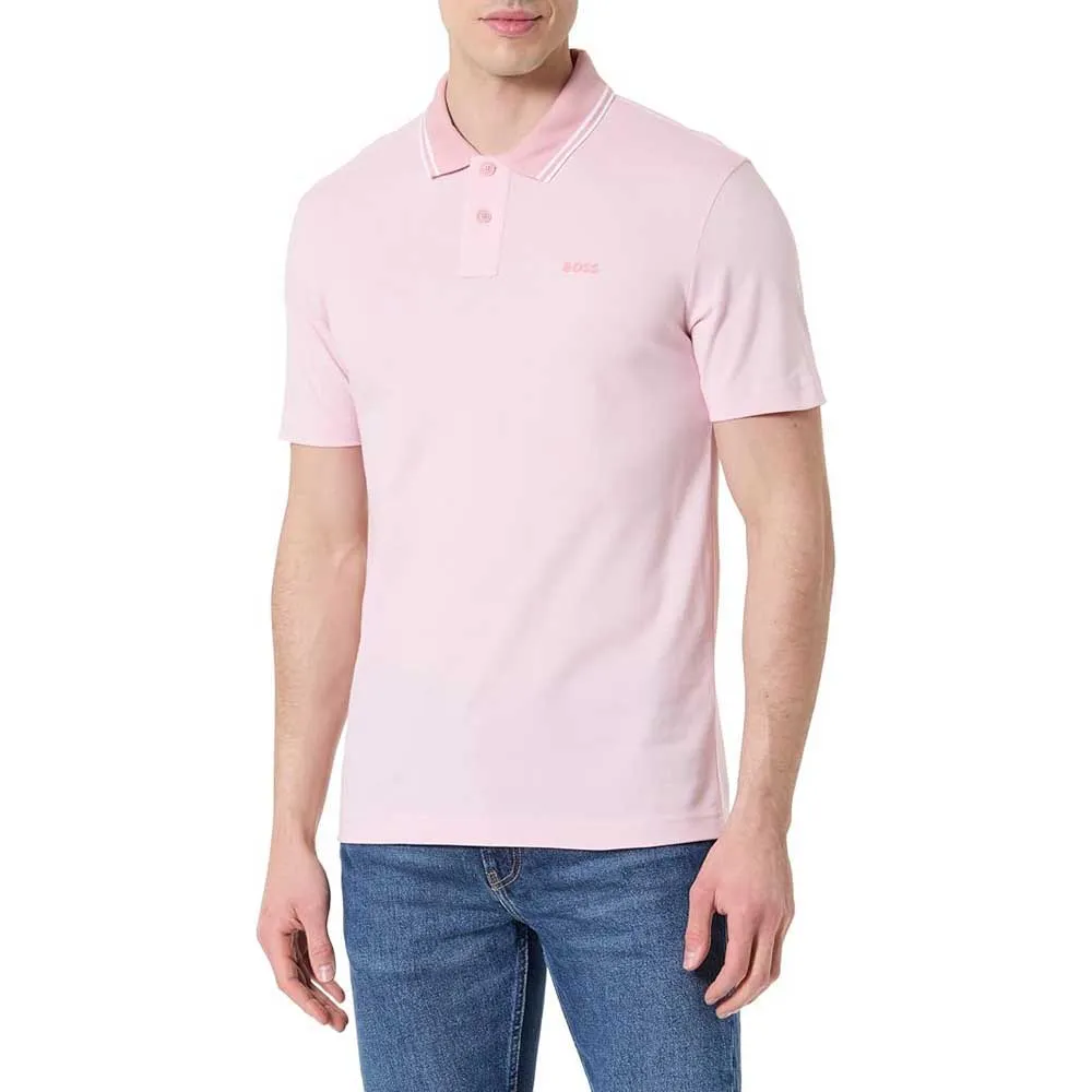 

Поло с коротким рукавом BOSS Pe Oxford New, розовый