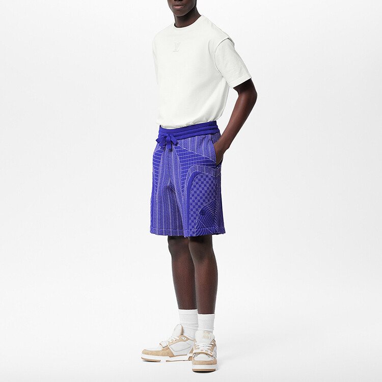 Новые квартальные продукты LV Casual Shorts Men Purple Louis Vuitton, фиолетовый — фото 2