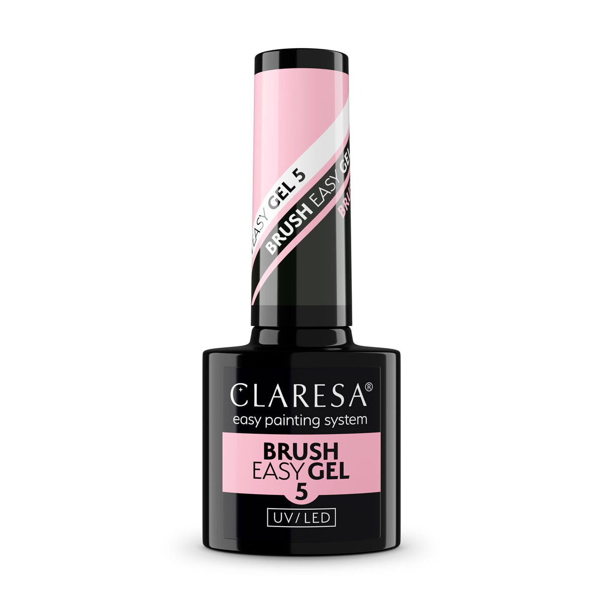 Гель Claresa во флаконе для ногтей Brush Easy Gel 5г 5 нежно-розовый нюд — фото 4