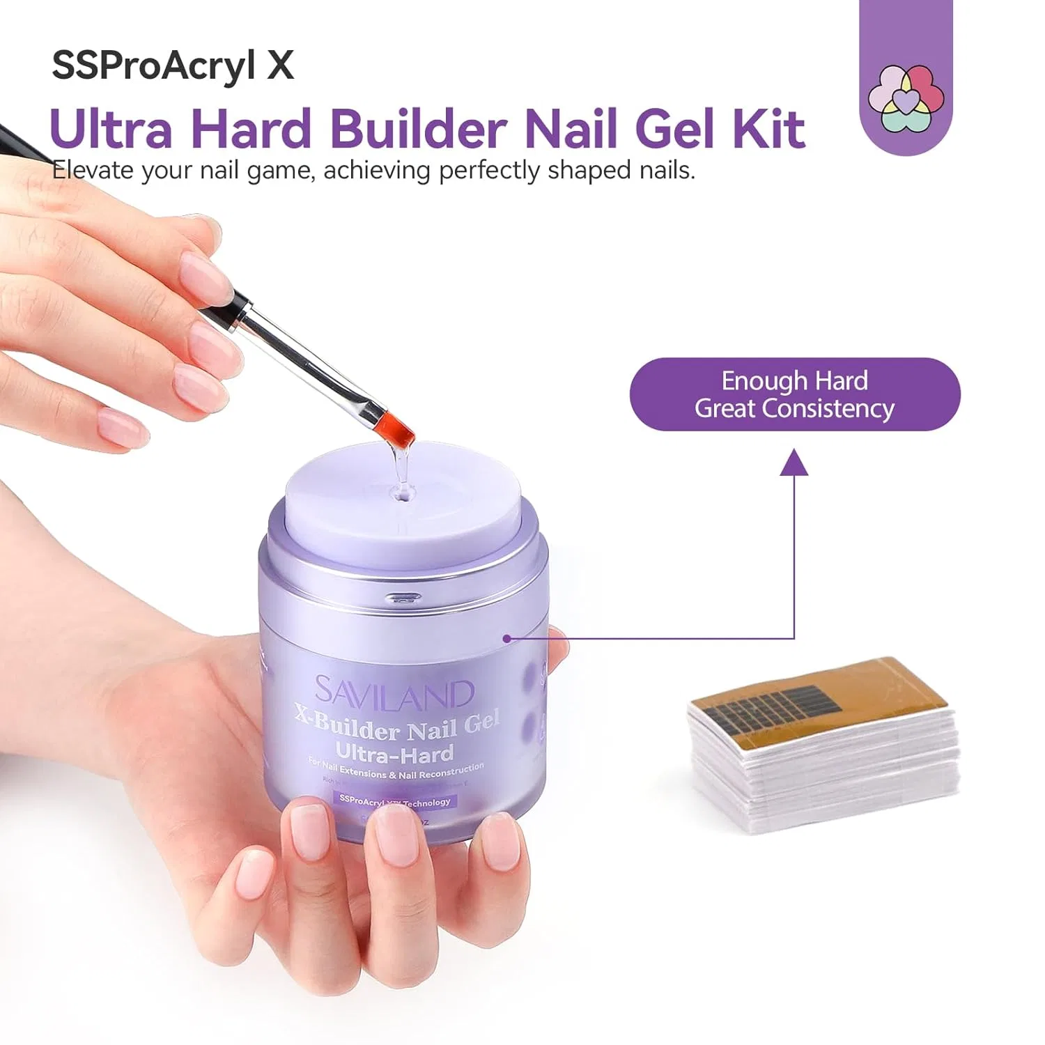 Ультратвердый гель-строитель для ногтей «Pro Builder Gel» от SAVILAND Saviland, 50 Ml Builder Gel — фото 2