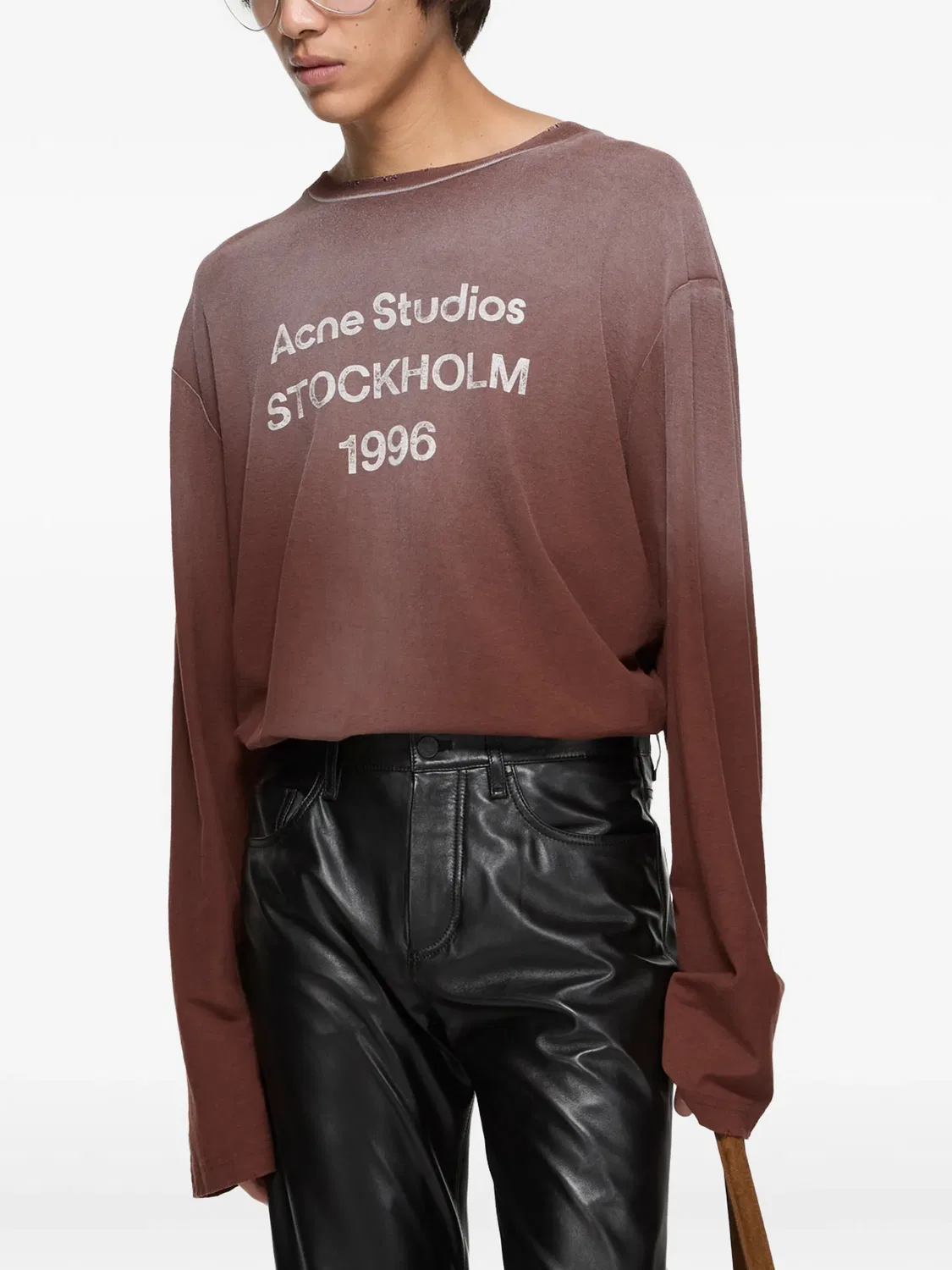 Лонгслив с логотипом Acne Studios — фото 4