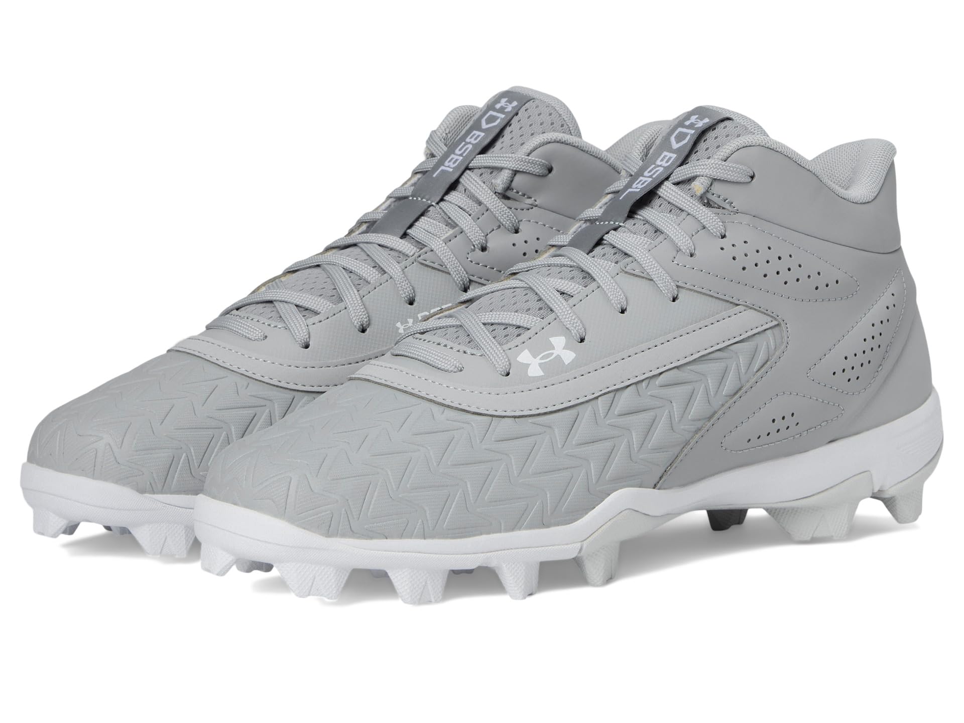 

Кроссовки Under Armour Leadoff Mid 3.0 Baseball Cleat, цвет Baseball Gray/Baseball Gray/White
