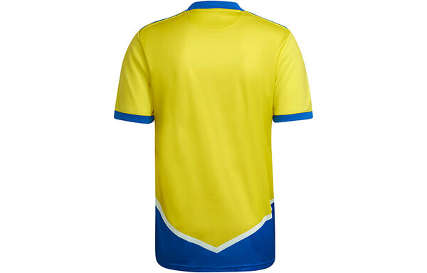 Майка Men's adidas Training Sports Short Sleeve Soccer/Football Jersey SW Fan Edition 21-22 Season Juventus Away Yellow, желтый — фото 2
