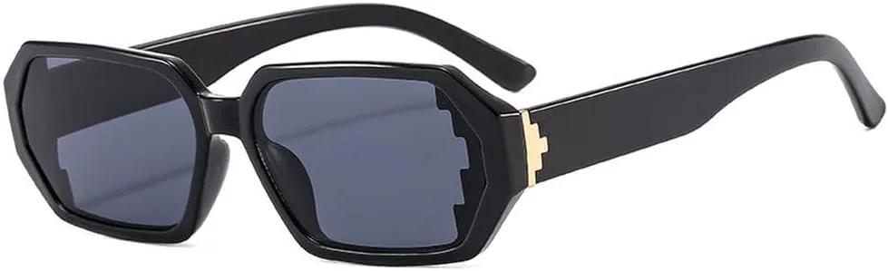 

Модные солнцезащитные очки неправильной формы для женщин, винтажные солнцезащитные очки для мужчин, маленькая оправа, черные, стильные, SUN2638 Generic, Black