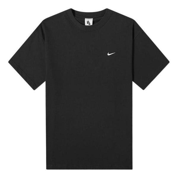 

Футболка Nike Solo Swoosh Mens T-Shirt Printing Logo Solid Color Round Neck Short Sleeve Black, черный