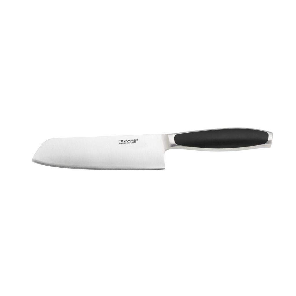 

Нож Fiskars Royal Santoku | Общая длина: 30 см | Сталь немецкого качества HRC 55 +/- 2 | 1016465