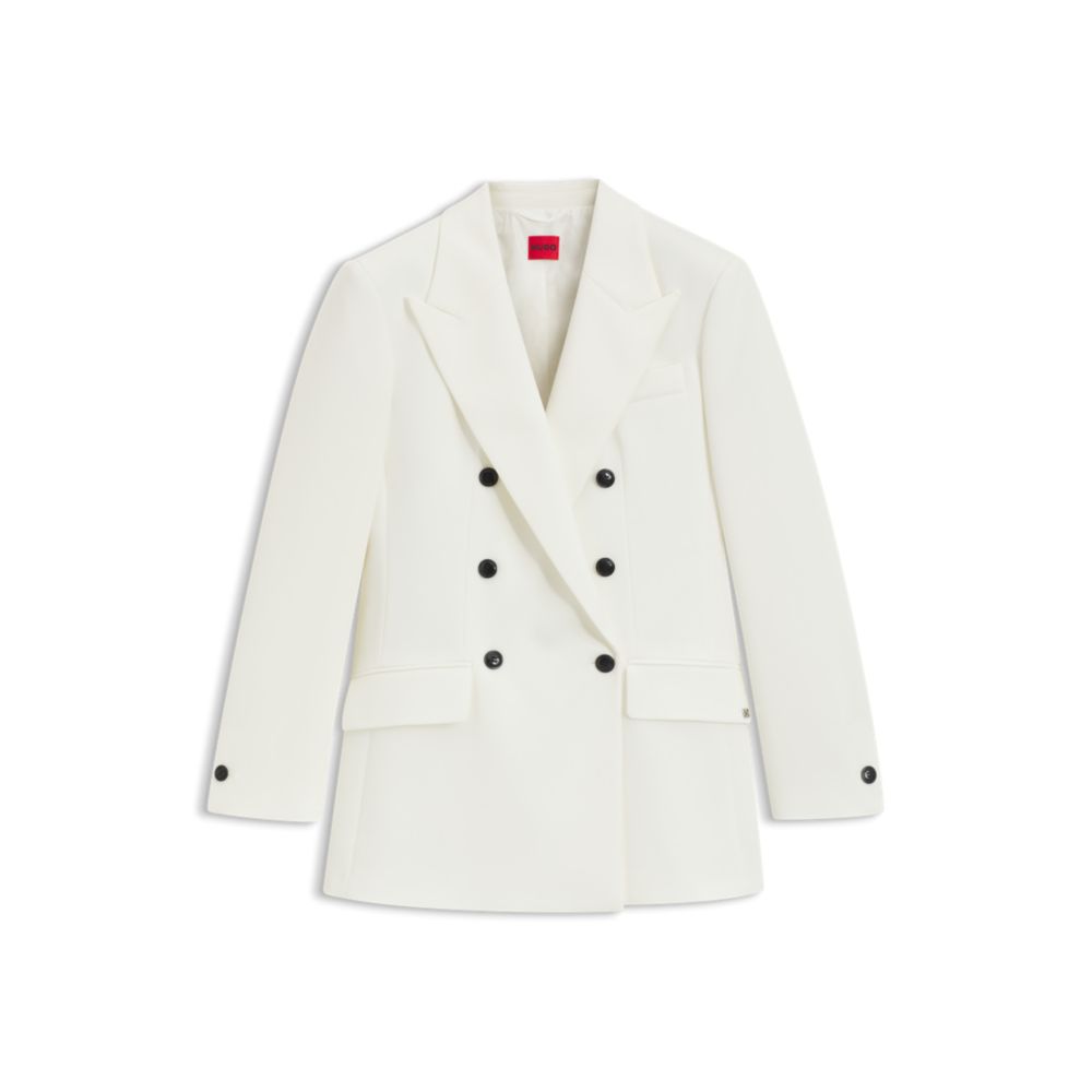 

Свободный блейзер из эластичного твила Hugo, белый