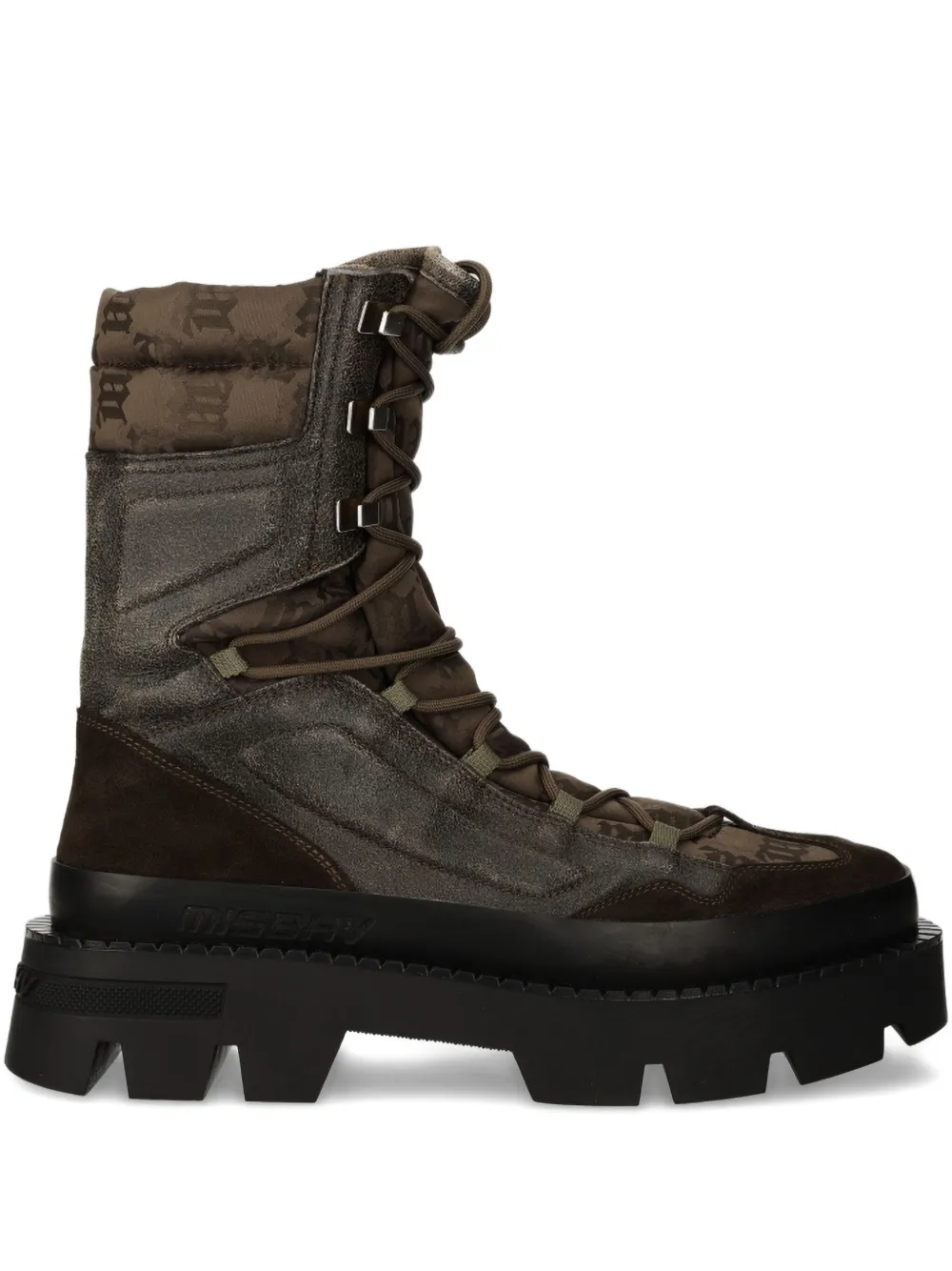 

Ботинки на шнуровке с логотипом Misbhv, коричневый