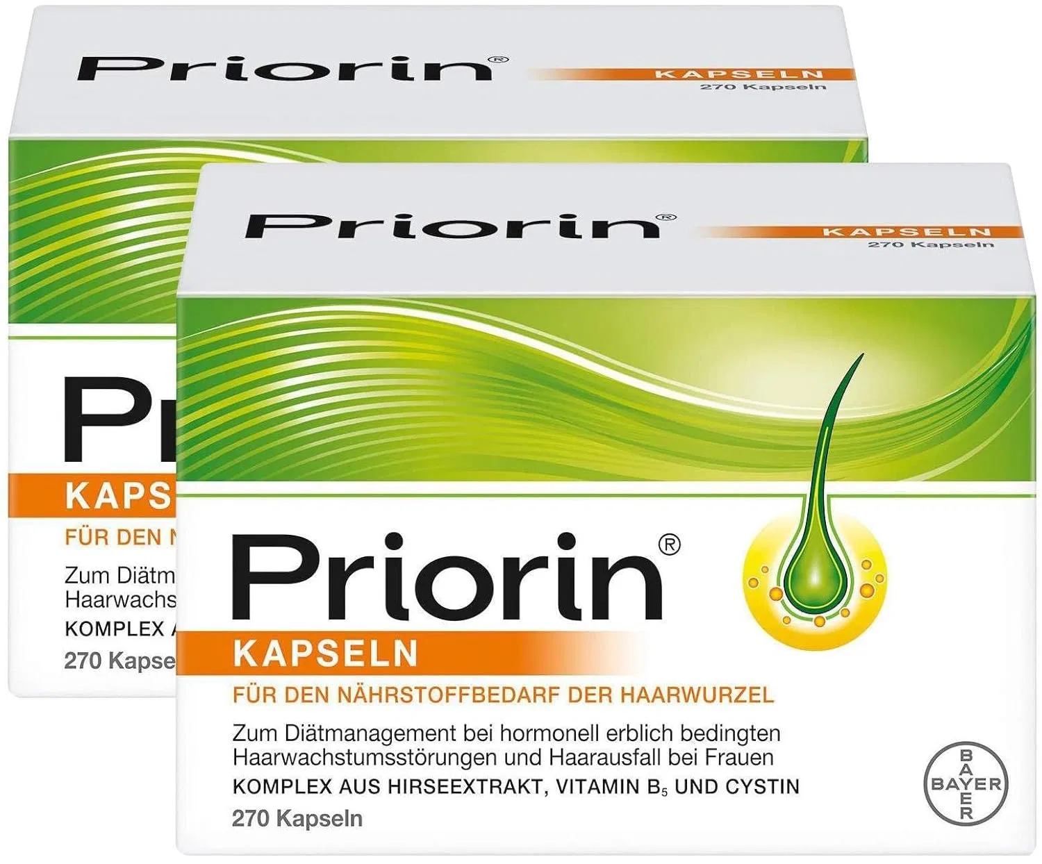 Набор PRIORIN Value Set 2 x 270 капсул для роста волос Medibond