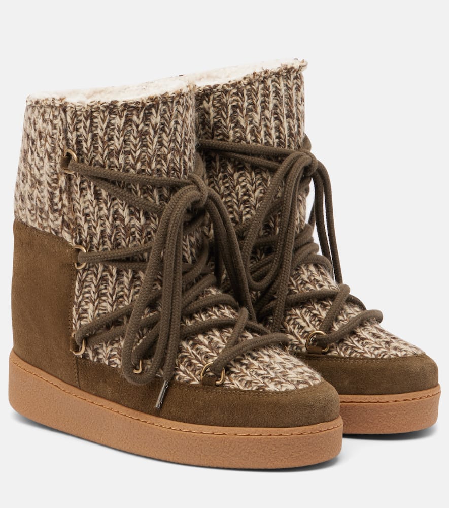 Зимние ботинки с отделкой из замши Isabel Marant, Bronze