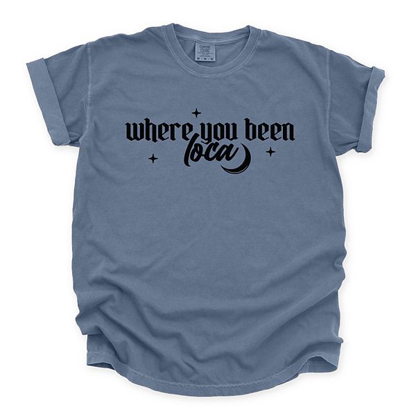 

Футболка с принтом Where you been loca Simply Sage Market, Blue Jean