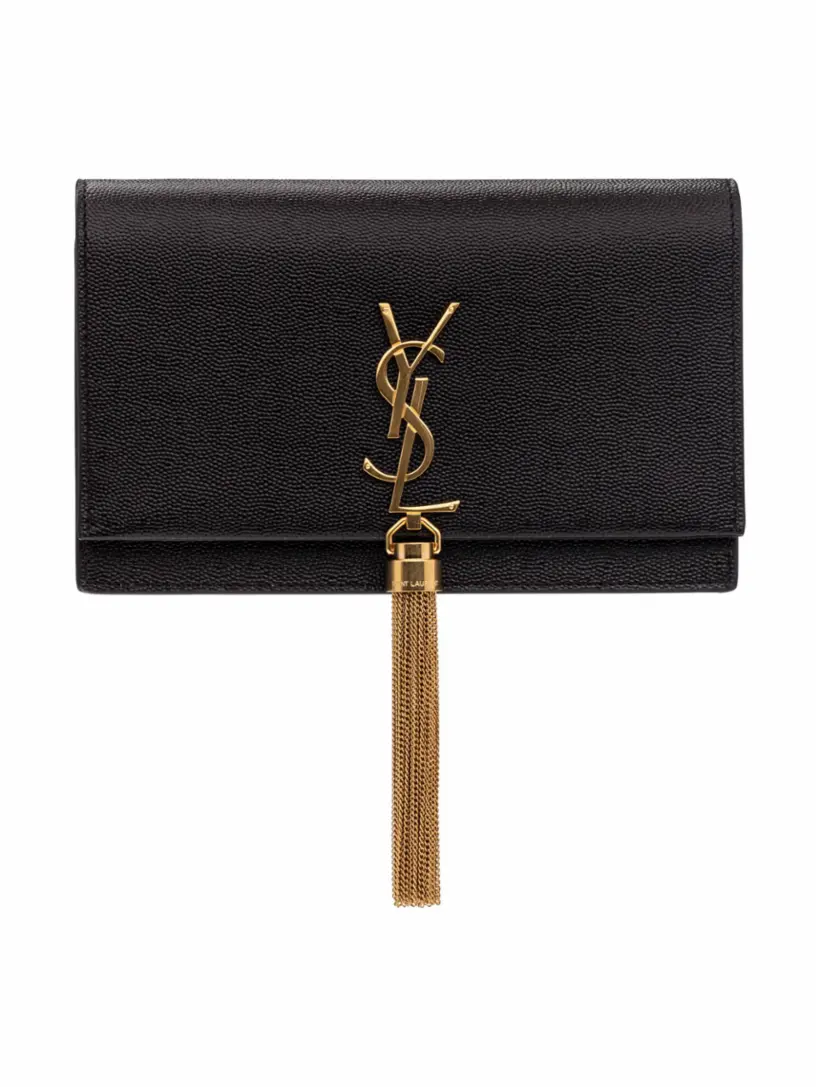 

Кожаный клатч Kate Saint Laurent, черный