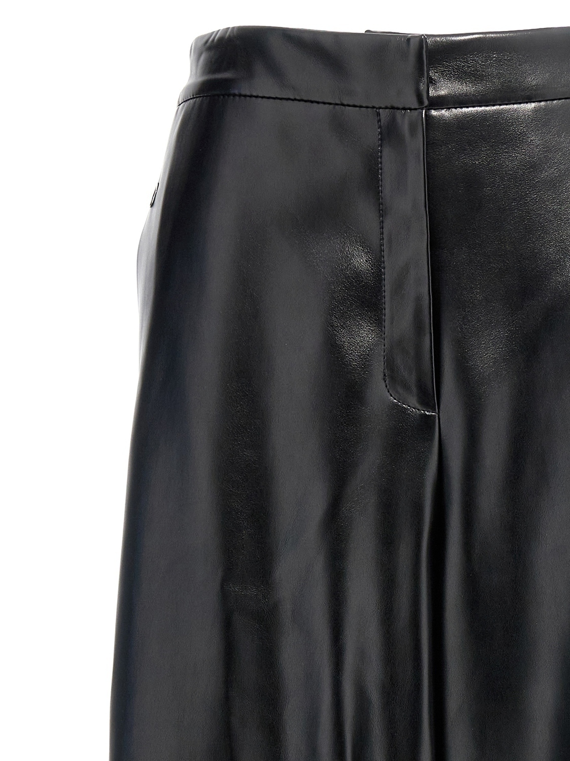 Брюки из искусственной кожи STELLA MCCARTNEY, черный — фото 4