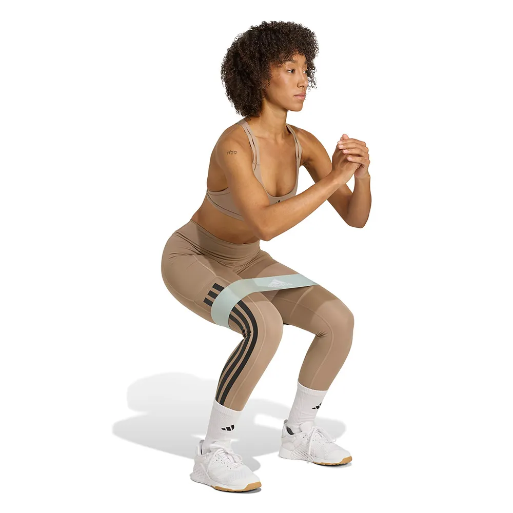 Спортивный бюстгальтер adidas Aeroimpact Luxe Training Low Impact Sports Bra, бежевый — фото 3