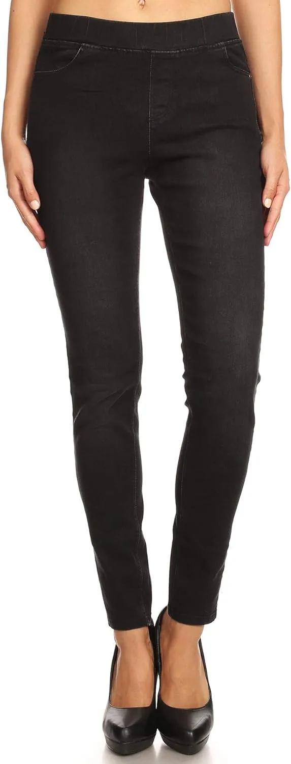 

Женские джинсы скинни на резинке джеггинги с карманами Regular - Plus Size Jvini