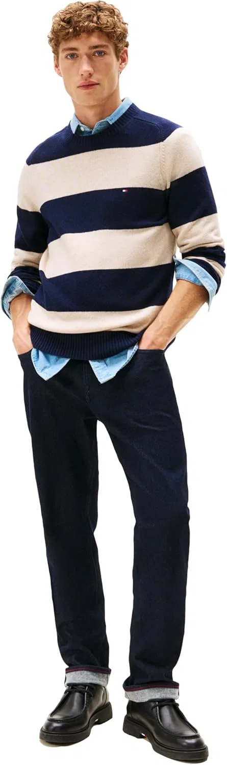 Свитер-пуловер Tommy Hilfiger из кашемира, Desert Sky/Newsprint Heather — фото 3