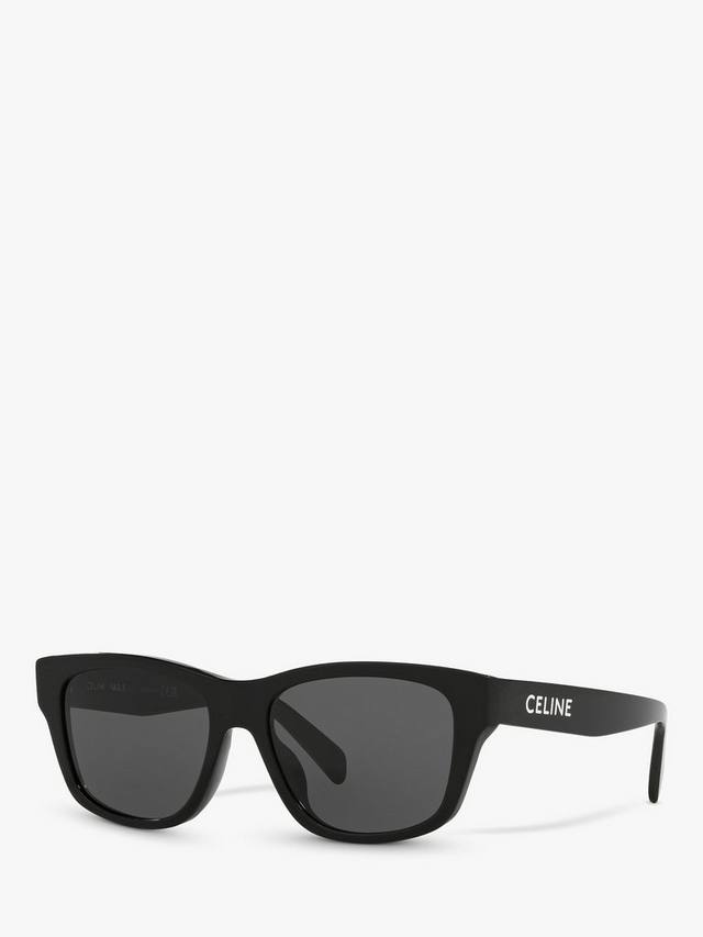

Мужские прямоугольные солнцезащитные очки cl40249u Celine, цвет Shiny Black/Grey