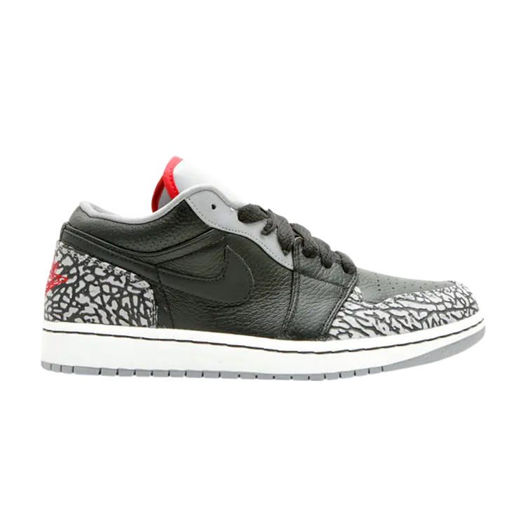 

Кроссовки Air Jordan 1 Phat Low 'Black Cement', черный