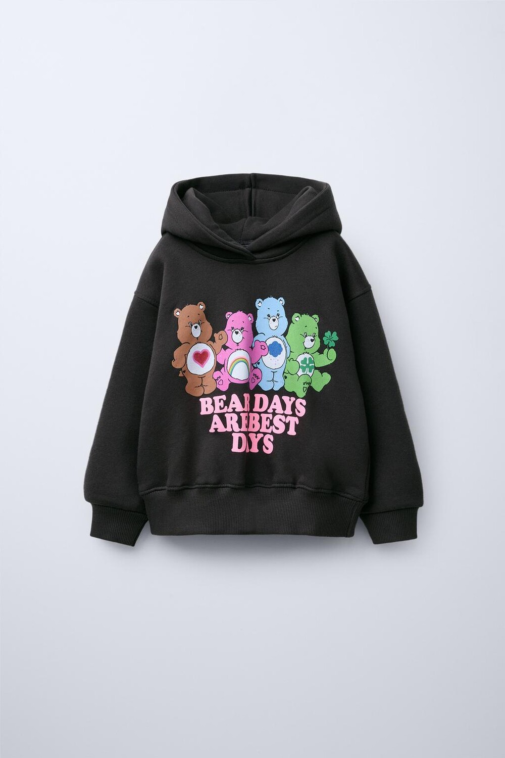 

Толстовка с капюшоном loving bears ZARA, антрацитово-серый